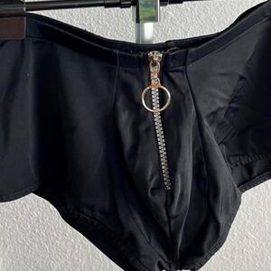 Male Power Men's Black Zip Front Swimsuit Brief | Size S/M